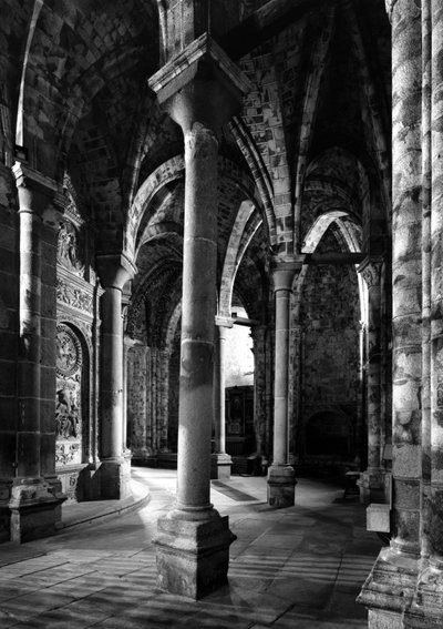 Ambulatoriet og det såkaldte Strålende Kapel. Cathedrale Saint Saviour. 12.-15. århundrede. Avila, Spanien af Unbekannt