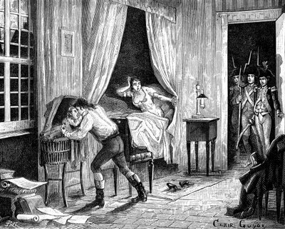 Anholdelsen af Camille Desmoulins, 31. marts 1794 1882-1884 af Unbekannt