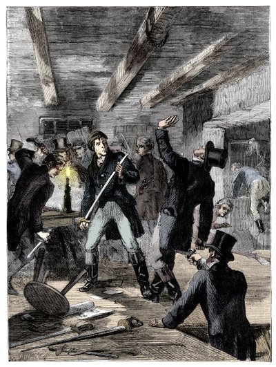 Anholdelsen af Cato Street-sammensvorne, 1820 c1895 af Unbekannt