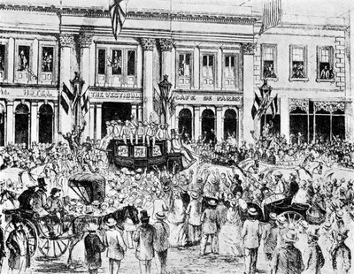 Ankomsten af det første engelske crickethold til Australien, 1861 1912 af Unbekannt