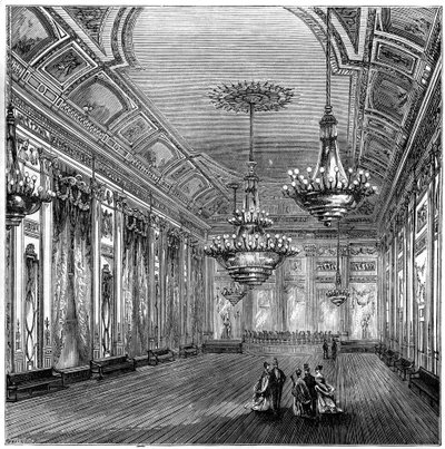 Balsalen i Williss Rooms, London, 1891 af Unbekannt