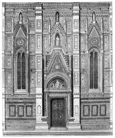 Den kanoniske port til basilikaen Santa Maria del Fiore, Firenze, Italien, 1882 af Unbekannt