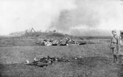 Kroppen af Zeppelin LZ93 L44, St. Clement, Frankrig, 20. oktober 1917 af Unbekannt