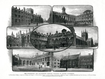 Colleges ved University of Oxford, 1895 af Unbekannt