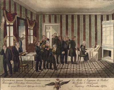 Alexander I af Ruslands død i Taganrog den 19. november 1825, 1828 af Unbekannt