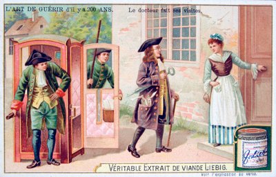 Lægen aflægger besøg, ca. 1900 af Unbekannt