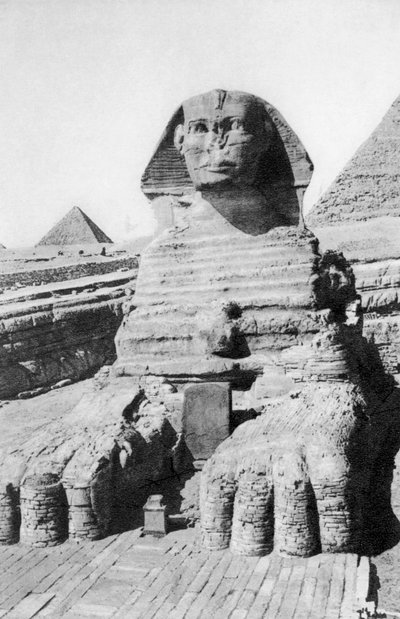 Den udgravede Sphinx, Cairo, Egypten, c1920
