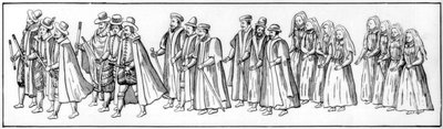 De trofaste undersåtter, der ledede processionen ved Elizabeths begravelse, 1603 1901 af Unbekannt