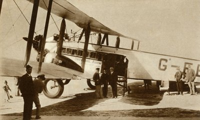 Den første indiske luftpost ankommer til Croydon Lufthavn, det sydlige London, 1929, 1935. af Unbekannt