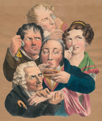 De fem sanser, slutningen af det 18.-begyndelsen af det 19. århundrede. af Unbekannt