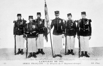 Flaget for 1. regiment af den franske fremmedlegion, 1914 af Unbekannt