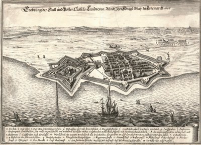Landskrona, Sveriges fæstningsværk, erobret af danskerne i Skånekrigen, 1676 af Unbekannt
