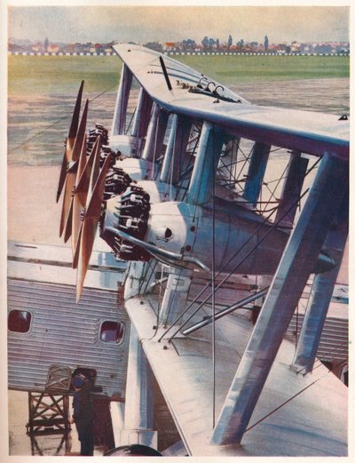 De fire Bristol Jupiter-motorer fra Imperial Airways liner Scylla, c1936 c1937 af Unbekannt