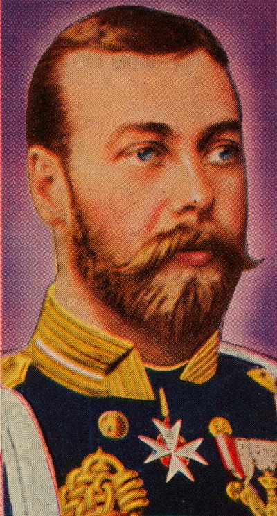 Den fremtidige kong George V ved hans bryllup, 1893 1935 af Unbekannt