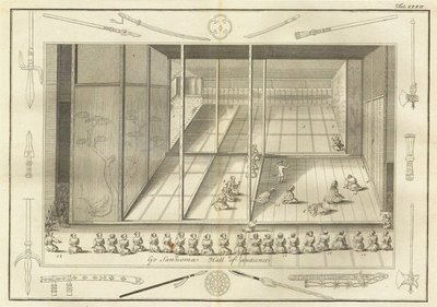 De hollandske ambassadørers sal for audiens. Fra The History of Japan af Engelbert Kaempfer, 17 af Unbekannt