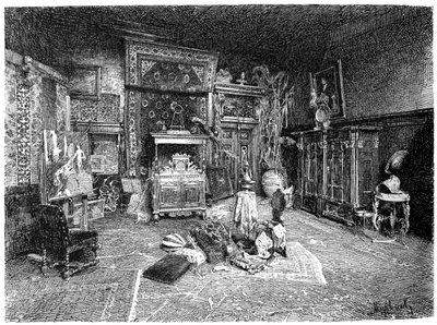 Hans Makarts lille atelier, Wien, Østrig, c1880-1882 af Unbekannt