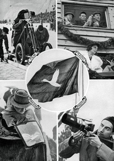 Medierne i aktion, Vinter-OL, Garmisch-Partenkirchen, Tyskland, 1936 af Unbekannt