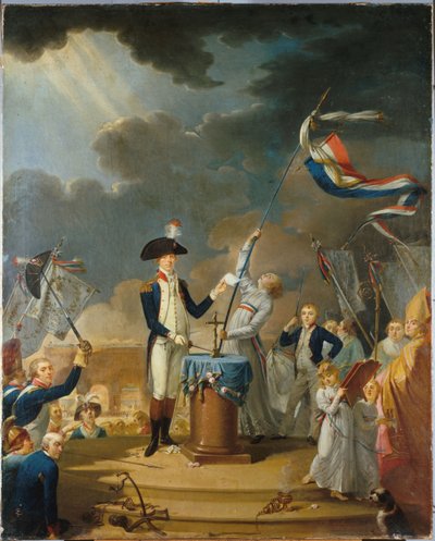 La Fayettes ed ved Federationens Festival, 14. juli 1790, 1791. af Unbekannt