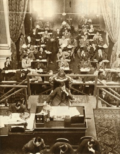 Åbningen af Dail Eireann, eller Deputeretkammeret, Dublin, Irland, 9. september 1922, 1935. af Unbekannt