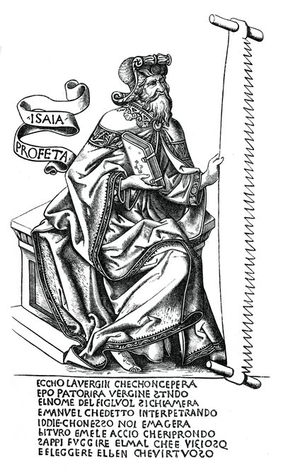 Profeten Esajas med instrumentet til sit martyrium, 1400-tallet, 1870 af Unbekannt