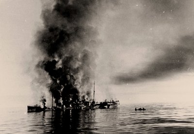 Isbryderen Alexander Sibiryakovs sænkning af den tyske krydser Admiral Scheer den 25. august 1942. af Unbekannt