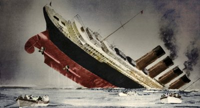 Lusitanias forlis, 7. maj 1915 af Unbekannt