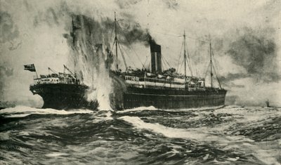 Forliset af SS Arabic, Første Verdenskrig, 19. august 1915, c1920. af Unbekannt