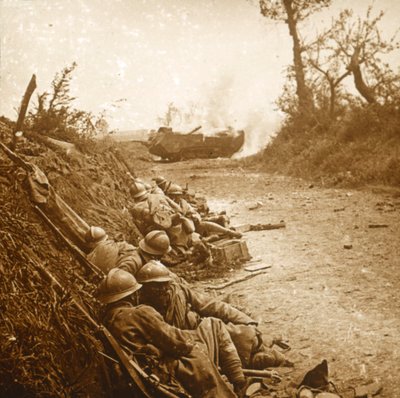 Indtagelsen af Courcelles, Nordfrankrig, juni 1918 af Unbekannt