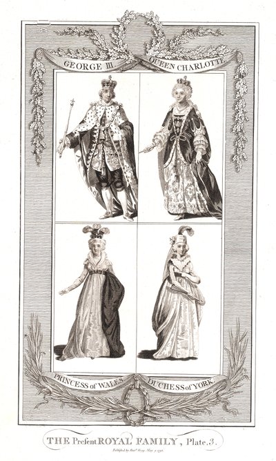 Den daværende kongelige familie Udgivet den 9. maj 1795 af Alexander Hogg af Unbekannt