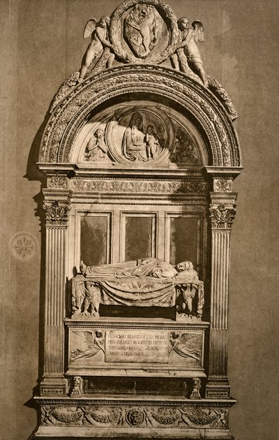 Leonardo Brunis grav c1369-1444, Santa Croce-basilikaen, Firenze, 1882 af Unbekannt