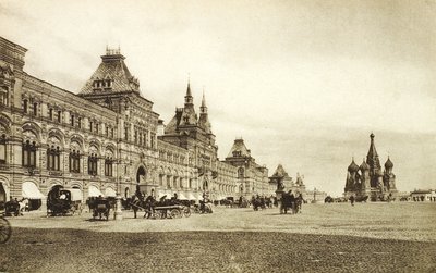 De øverste handelsrækker på Den Røde Plads, Moskva, Rusland, 1910