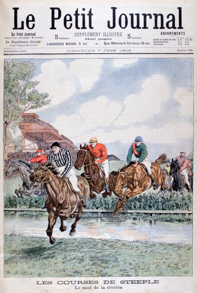 Vandhoppet ved steeplechase, Auteuil, 1903 af Unbekannt