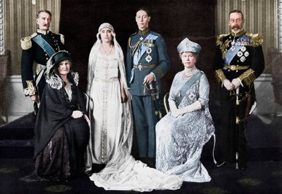 Bryllupet mellem hertugen af York og Lady Elizabeth Bowes-Lyon, 1923. af Unbekannt