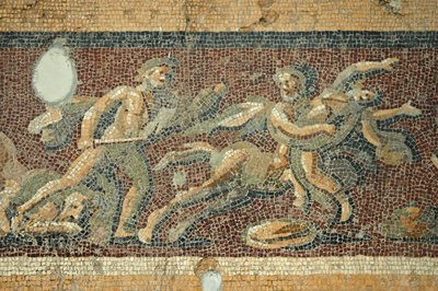 Teater Scene Mosaic, fra Daphne, Tyrkiet af Unbekannt