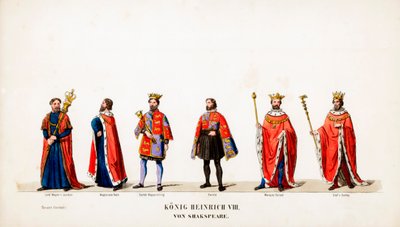 Teaterkostumedesign til Shakespeares skuespil, Henry VIII, 1800-tallet af Unbekannt