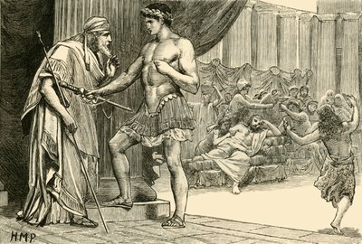 Theseus and Aegeus, 1890. af Unbekannt