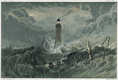 Tredje Eddystone fyrtårn, 1800-tallet af Unbekannt