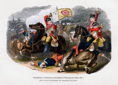 Third Horse, eller Carabiniers, ved slaget ved Warburg, 31. juli 1760 af Unbekannt