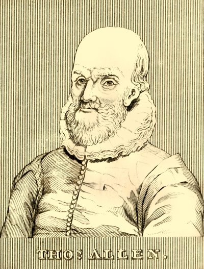 Thomas Allen, 1542-1632, 1830. af Unbekannt