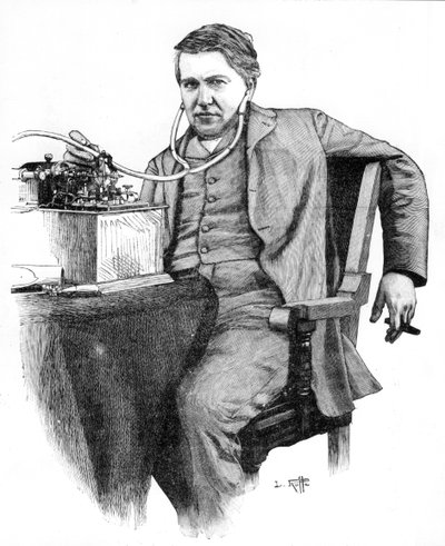 Thomas Alva Edison, amerikansk opfinder, c1906 af Unbekannt