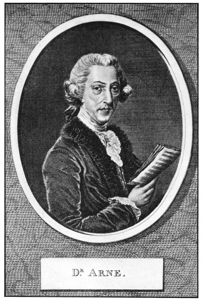 Thomas Augustine Arne 1710-1778, engelsk komponist af Unbekannt