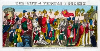 Thomas à Beckets grand Entry into London.... 12. århundrede, 19. århundrede af Unbekannt