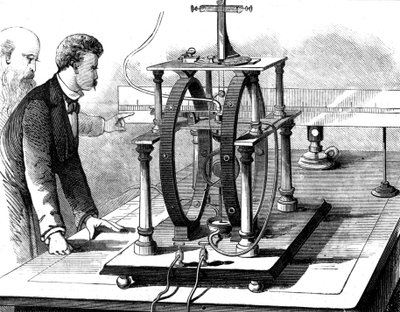 Thomas Edisons forbedrede form for JW Trowbridges elektriske dynamometer, 1879 af Unbekannt