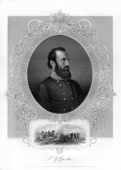 Thomas Jonathan Stonewall Jackson, konfødereret general under den amerikanske borgerkrig, 1862-1867 af Unbekannt