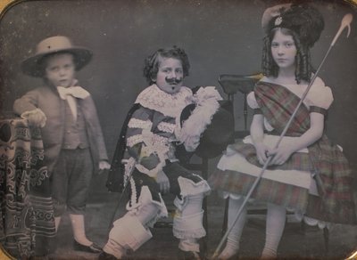 Tre børn i dragt, 1850