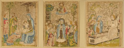 Drei Tafeln, italienisch, spätes 14. Jahrhundert von Unbekannt