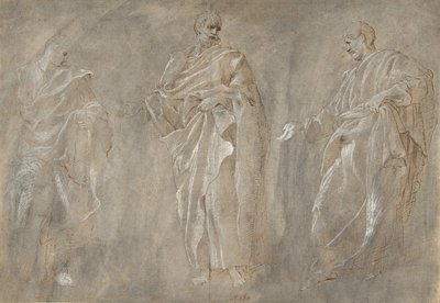 Tre stående figurer, 1500-tallet. af Unbekannt