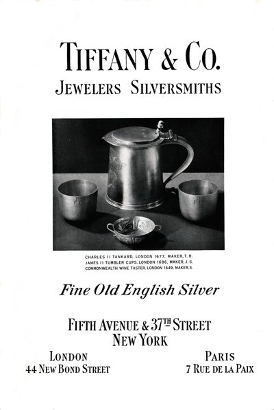 Tiffany & Co.-annonce, 1937 af Unbekannt