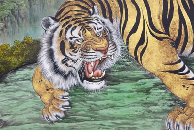 Tigermaleri ved Bongeunsa-templet, Seoul, Coree du Sud af Unbekannt