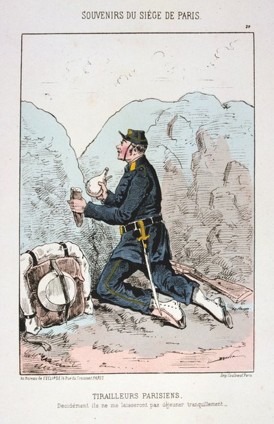 Parisiske Tirailleurs, belejring af Paris, 1870-1871 af Unbekannt